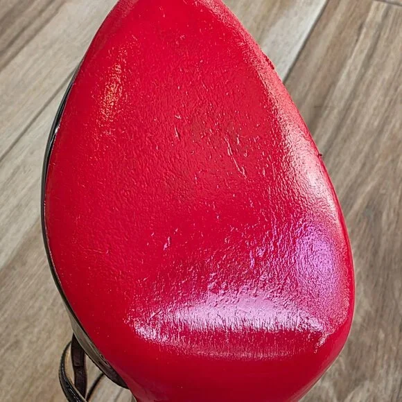 Christian Louboutin Soustelissimo 100 Black Patent Leather T-Strap Eur.39.5 - Picture 13 of 14